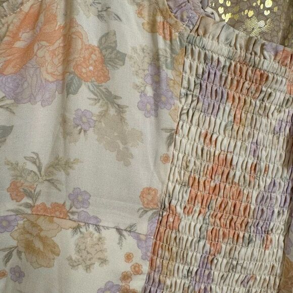 Torrid Pastel Floral Babydoll Challis Corset Sleeveless Top 0 L 12 NWOT - Picture 6 of 9